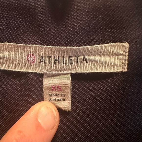 Athleta Women's XS Navy Blue Athleisure Bomber Utility Zip Jacket - Picture 2 of 7